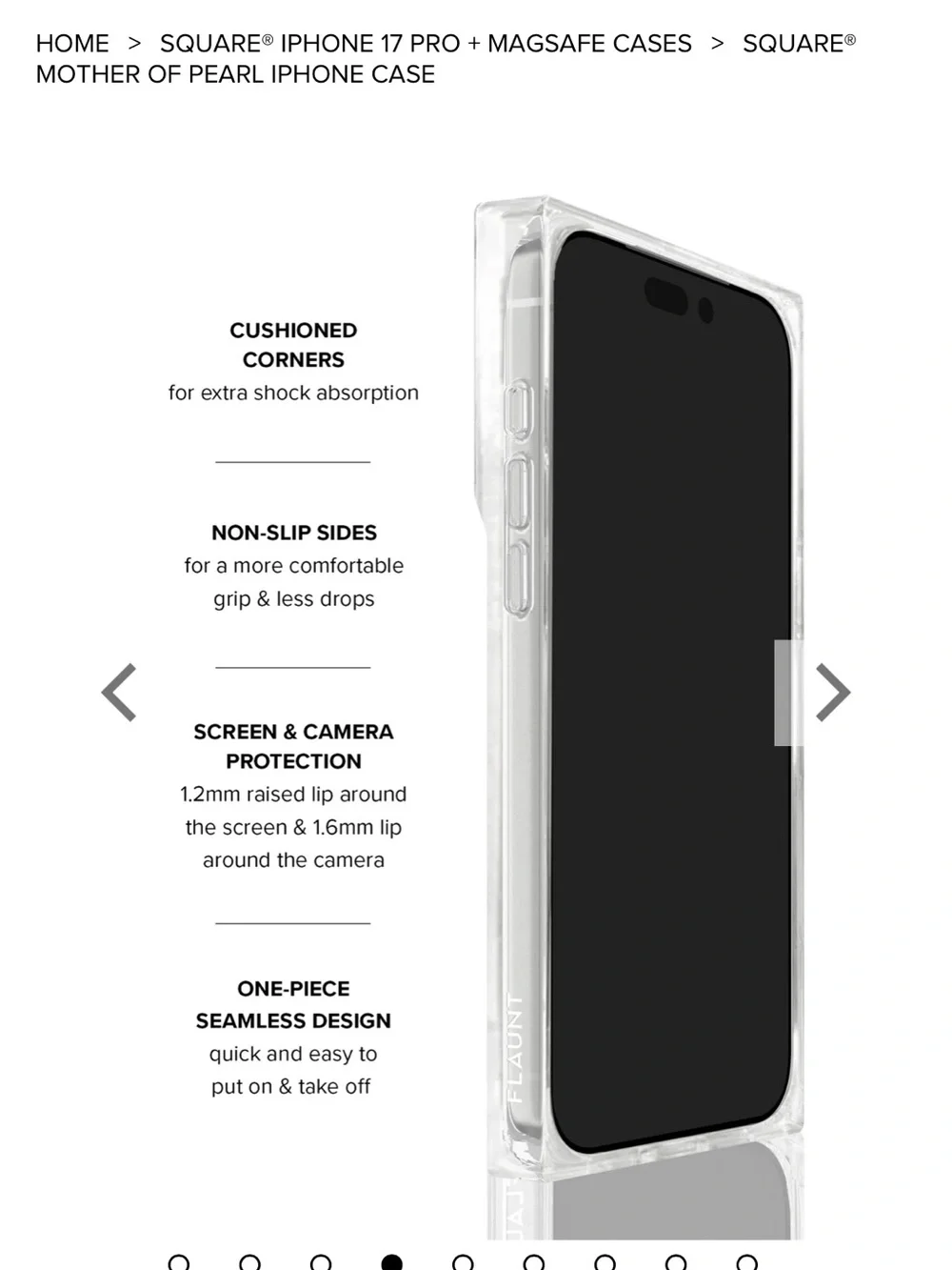 Square® Mother of Pearl iPhone Case in Iridescent White